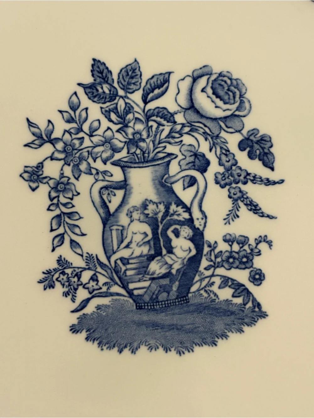 Spode Blue Room Portland Vase Transferware Dinner Plate England 10.5”